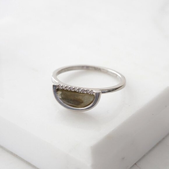 Anthropologie Melanie Auld Half Circle Ring 7 - Picture 4 of 4